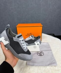 Hermes Bouncing Sneakers grey suede