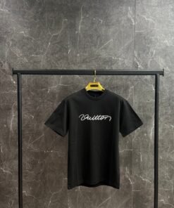 louis vuitton  embossed T-shirt Black