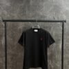 AMI Heart Logo Red T-Shirt Black