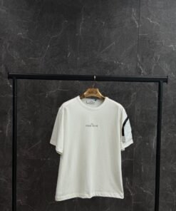 Stone Island Organic Zip Pocket Logo T-Shirt White