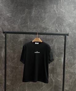 Stone Island Organic Zip Pocket Logo T-Shirt Black