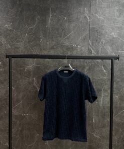 Dior Oblique T Shirt Dark Blue