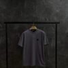 Moncler met zwart logo-patch T-shirt Dark Grey