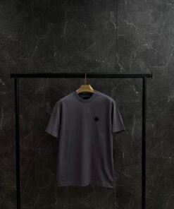 Moncler met zwart logo-patch T-shirt Dark Grey