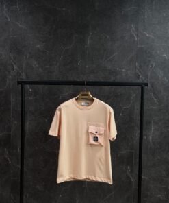Stone Island T-shirt Oranje met borstzak