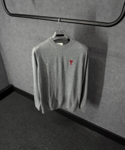 Ami Sweater Donker Grijs Zachte Stof