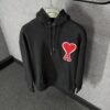 Ami Black Hoodie High Quality