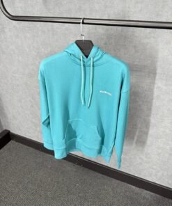 Balenciaga Mint Blue Hoody White Text