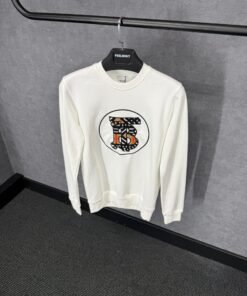 Burberry White Sweater Big Logo