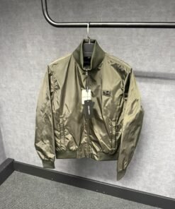 Dolce Gabbana Groen Nylon Bomber Jacket