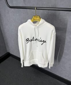 Balenciaga White Hoody Big Text