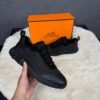 Hermes Bouncing Sneakers Black on Black Leather