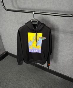 Heron Preston Hoodie Black, Gele Zwaan
