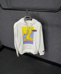 Heron Preston Hoodie White, Gele Zwaan