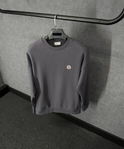Moncler Basic Logo Sweater Dark Grey