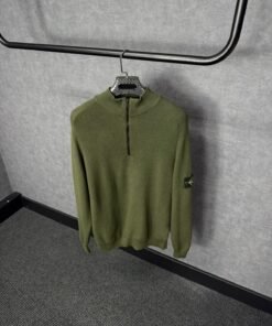 Stone Island Trui, Met Rits Groen
