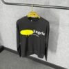 Palm Angels Black Sweater Yellow Grafiti