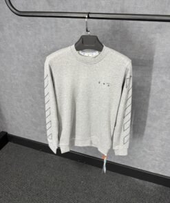 Off-White Grey Sweater Arm Logo