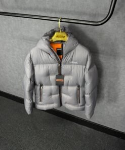 Zegna Ermenegildo Cirruslite Down Hooded Jacket Grey High Quality