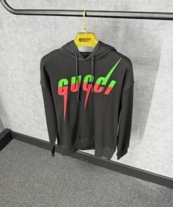 Gucci Black Red Green Logo Hoody