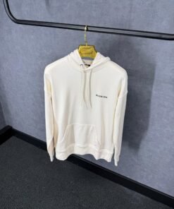 Balenciaga Beige Hoody Black Text